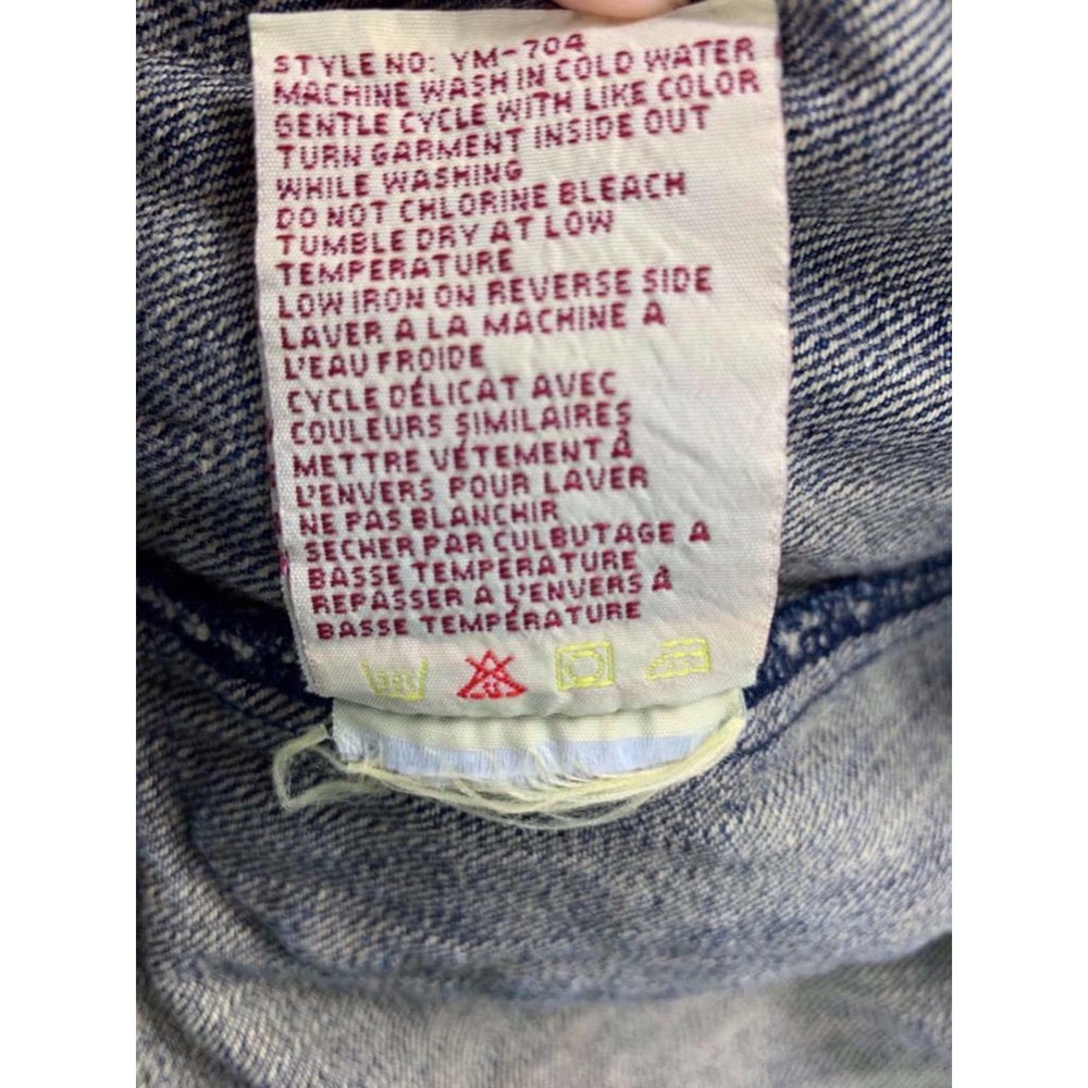 Castro Vintage Distressed Jean Jacket With Crescent Moon Cityscape Graphic XL - Picture 12 of 12